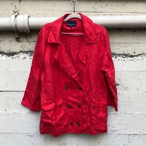 Sportscraft 1914 red linen jacket size 10 MK